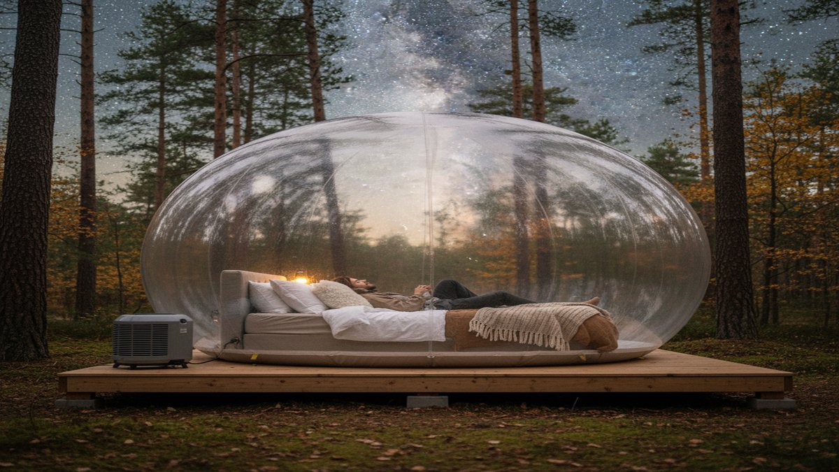 Bulles transparentes : dormir sous les étoiles