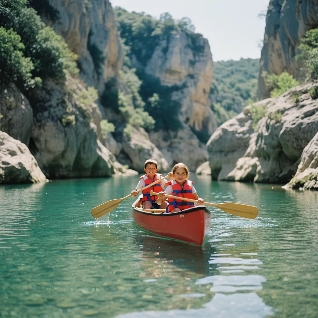 Descente des gorges de l'Ardèche en canoë, une aventure accessible dès 7 ans