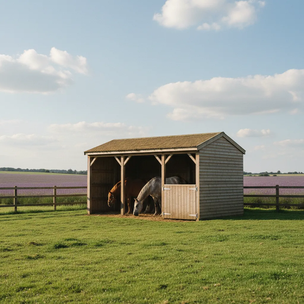 Abri couvert avec paddock spacieux dans un gîte équestre en Provence