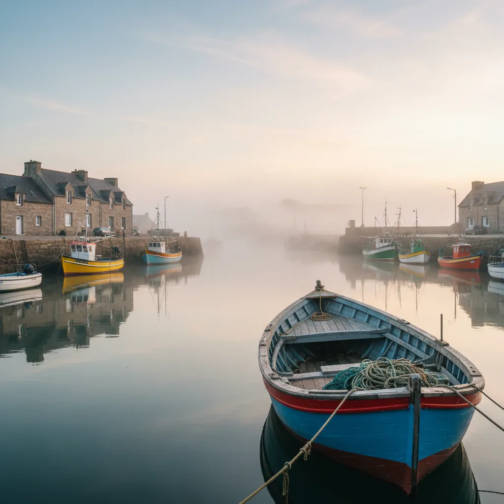 Port de pêche typique de la côte bretonne, escale incontournable lors d'un séjour en résidence