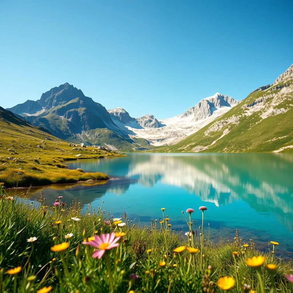 Le lac d'Allos dans le Mercantour, plus grand lac naturel d'altitude d'Europe