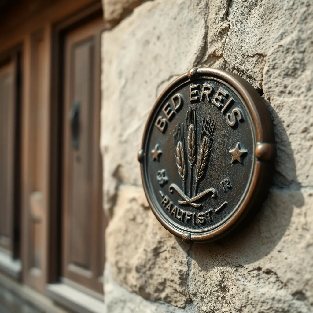 Plaque de label qualité apposée à l'entrée d'une chambre d'hôtes certifiée