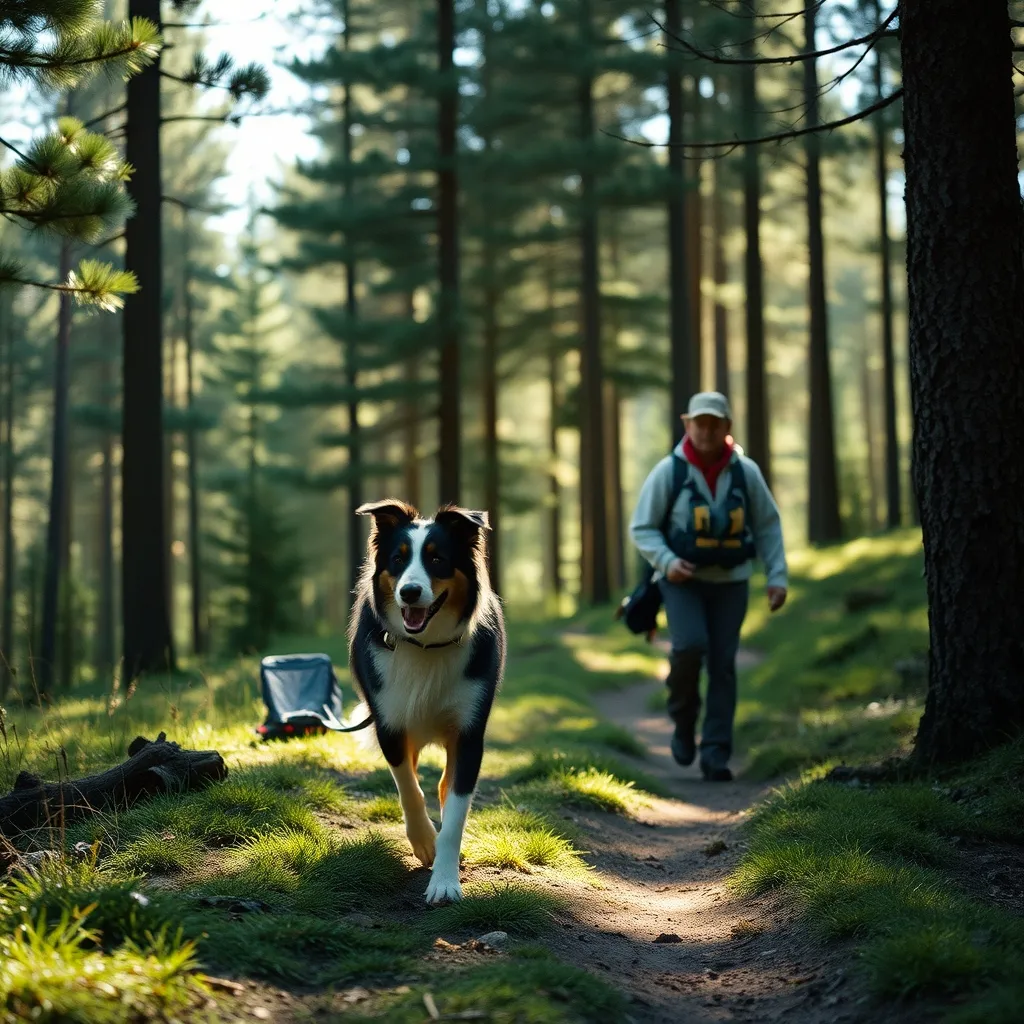 Randonnée en montagne avec son chien depuis un village vacances des Alpes