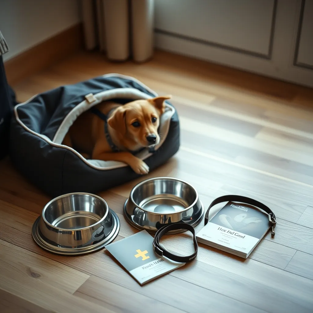 Le kit indispensable du voyageur avec animal : panier, gamelles, carnet de santé et laisse
