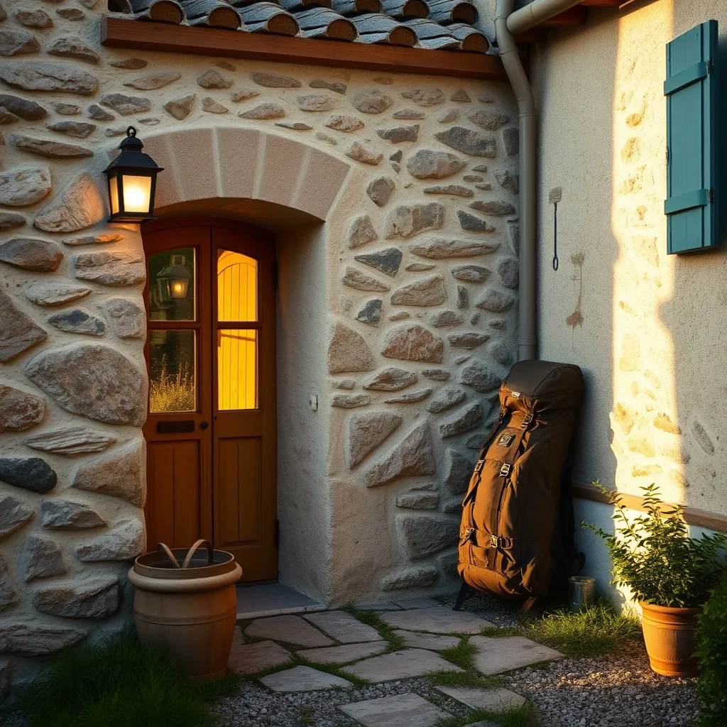 Gîte d'étape dans un village francilien, halte appréciée des randonneurs itinérants