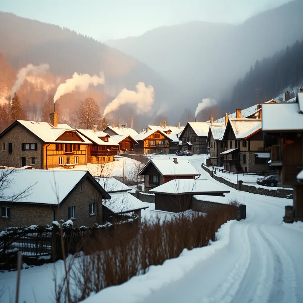 Le village des Rousses sous la neige, point de départ de 220 km de pistes de fond