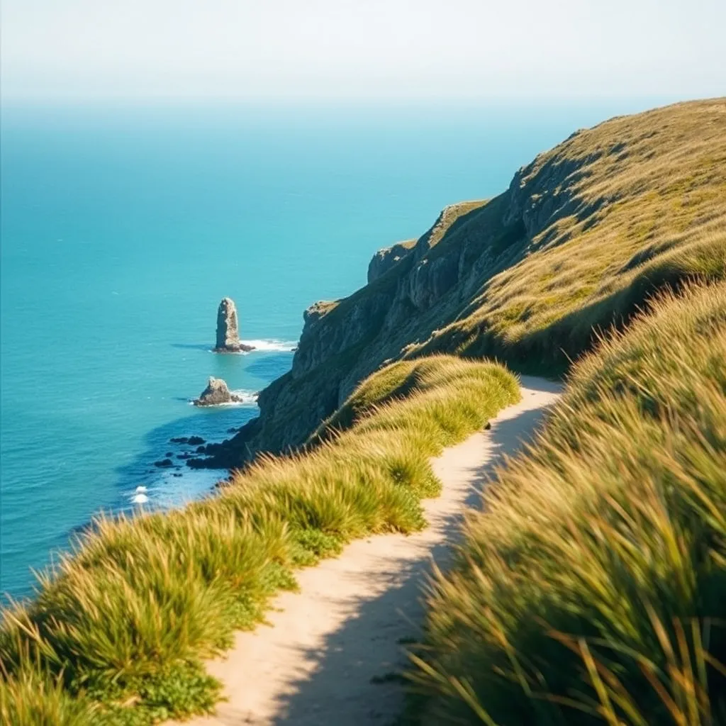 Le sentier des douaniers GR34 longe les côtes sauvages de Bretagne