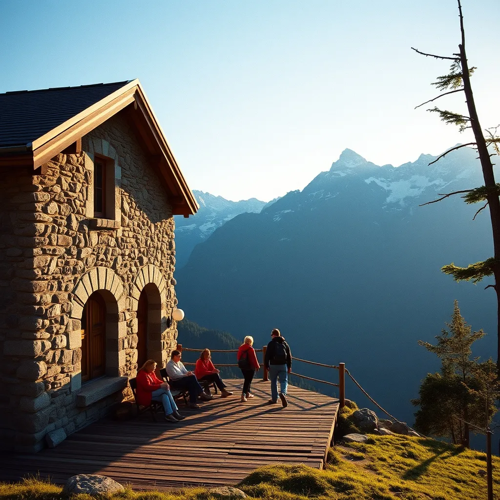 Un refuge de montagne dans les Alpes offre repos et convivialité aux randonneurs