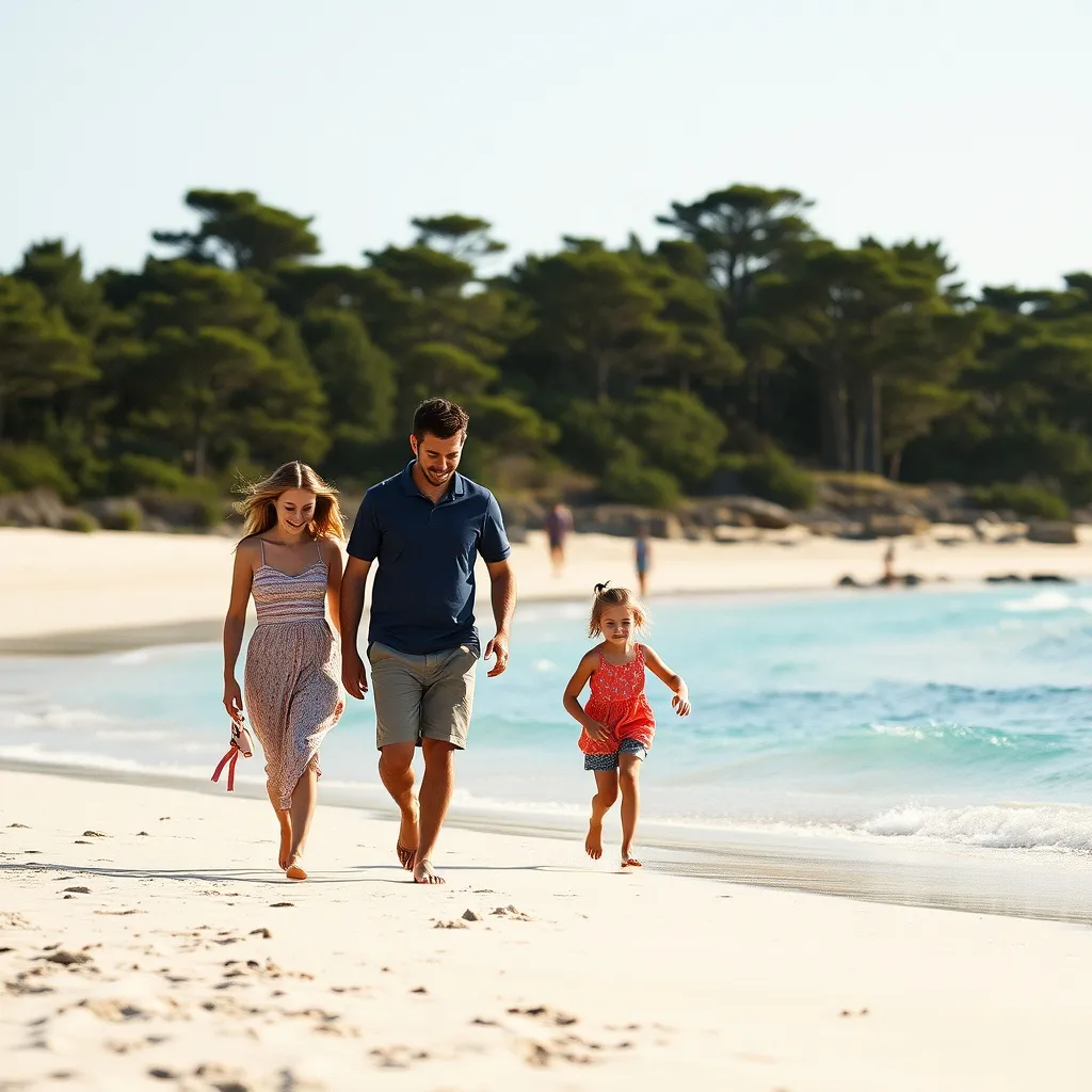 Les plages de l'Île-aux-Moines, accessibles depuis la résidence La Voile d'Or