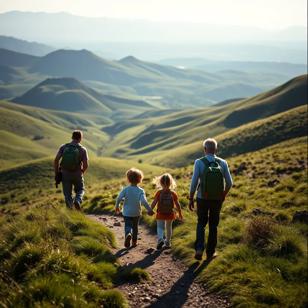 Randonnée en famille sur les sentiers volcaniques du Massif central en Auvergne