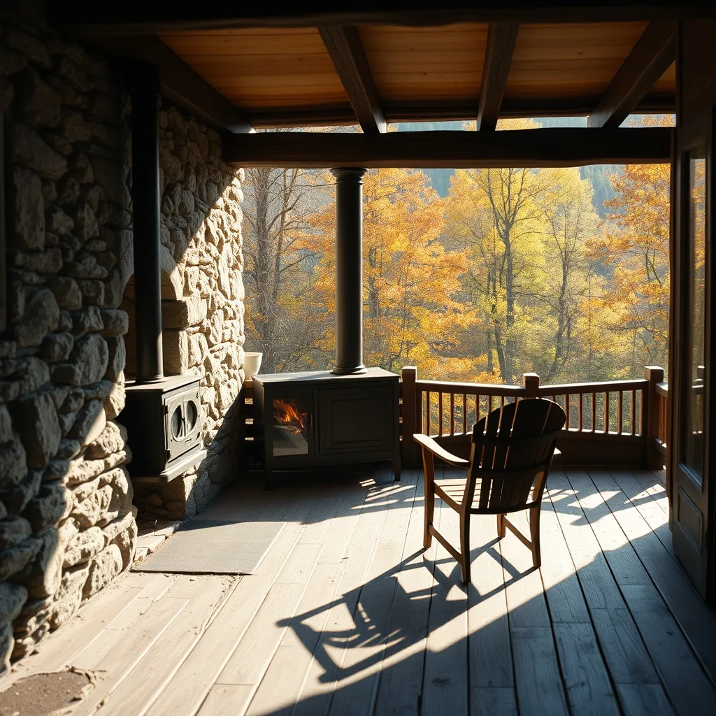 Un gîte en pierre des Vosges avec vue sur les feuillages d'automne