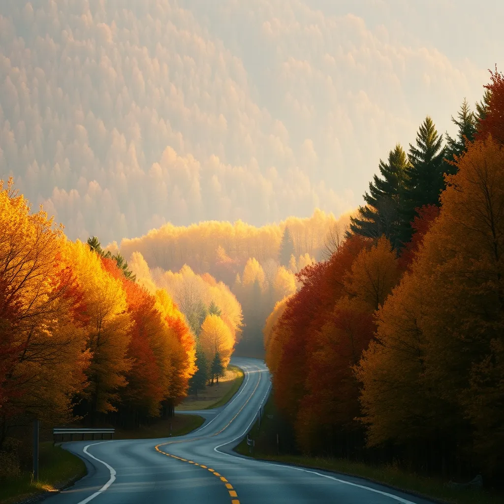 La Route des Crêtes traverse les forêts vosgiennes embrasées par les couleurs d'automne