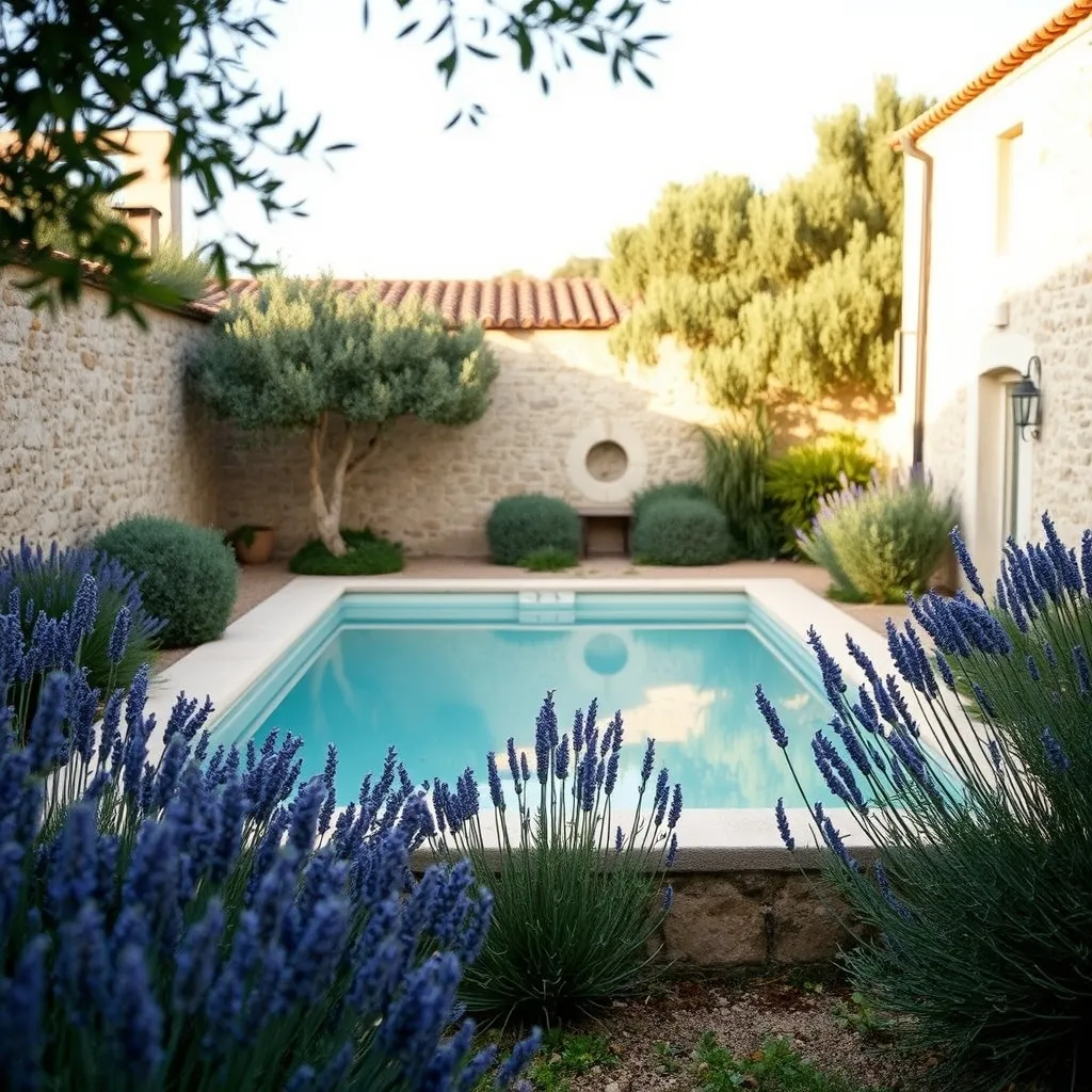 Piscine privée dans le jardin d'une chambre d'hôtes en Camargue