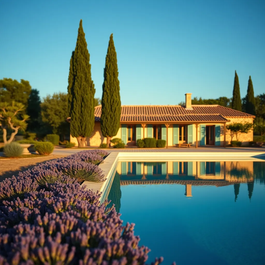 Mas provençal avec piscine dans la campagne aux portes d'Arles et de la Camargue