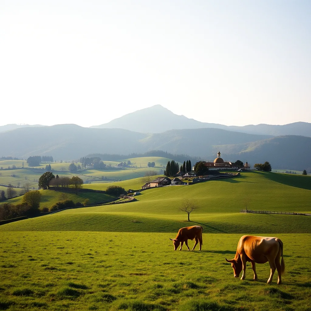 Panorama sur le massif du Sancy depuis les estives du Puy-de-Dôme