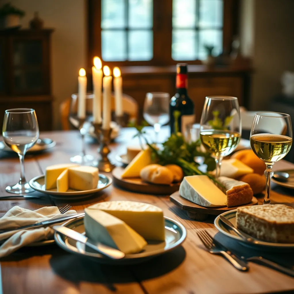 Table d'hôtes cantalienne avec truffade, fromage AOP et vin du pays