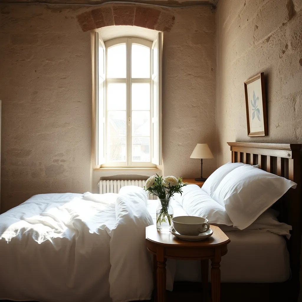 Chambre d'hôtes typique du Val de Loire avec pierre de tuffeau et literie soignée