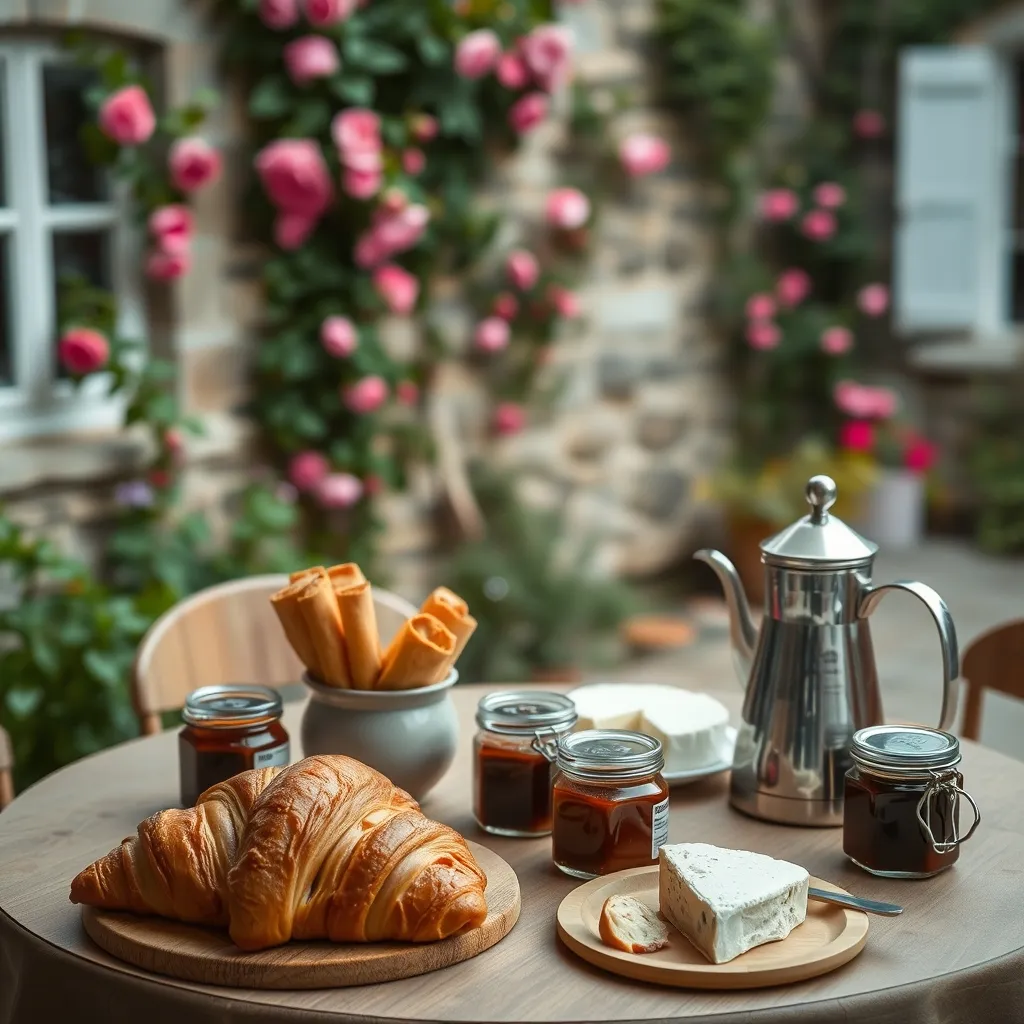 Petit-déjeuner en chambre d'hôtes : produits locaux et cadre bucolique au programme