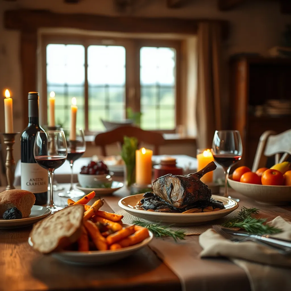 Table d'hôtes landaise avec des produits du terroir du Sud-Ouest