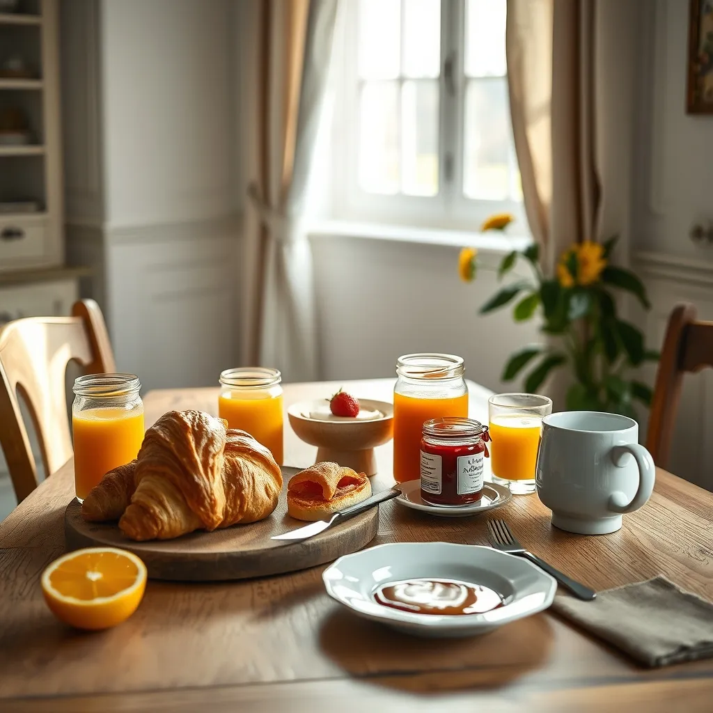 Petit-déjeuner fait maison servi dans une chambre d'hôtes vendéenne