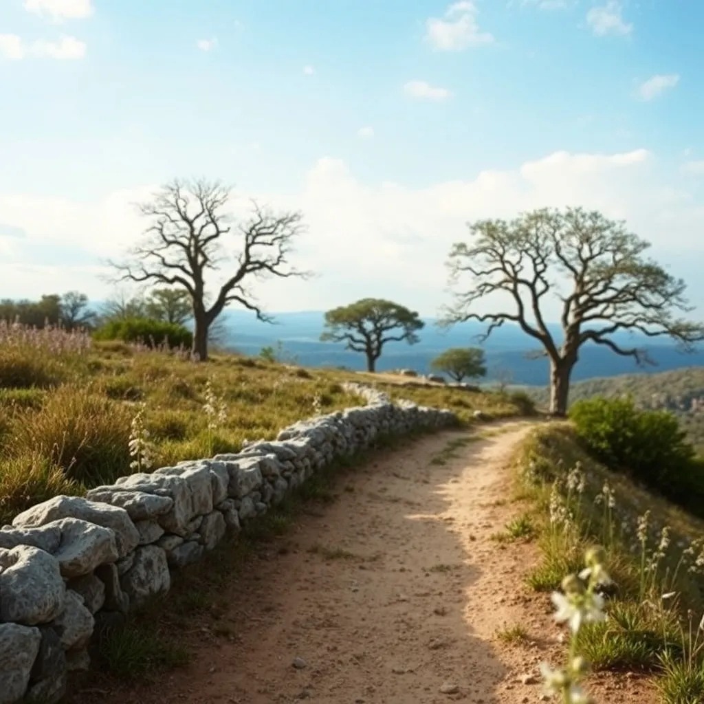 Sentier de randonnée sur le causse de Gramat, à quelques minutes des chambres d'hôtes