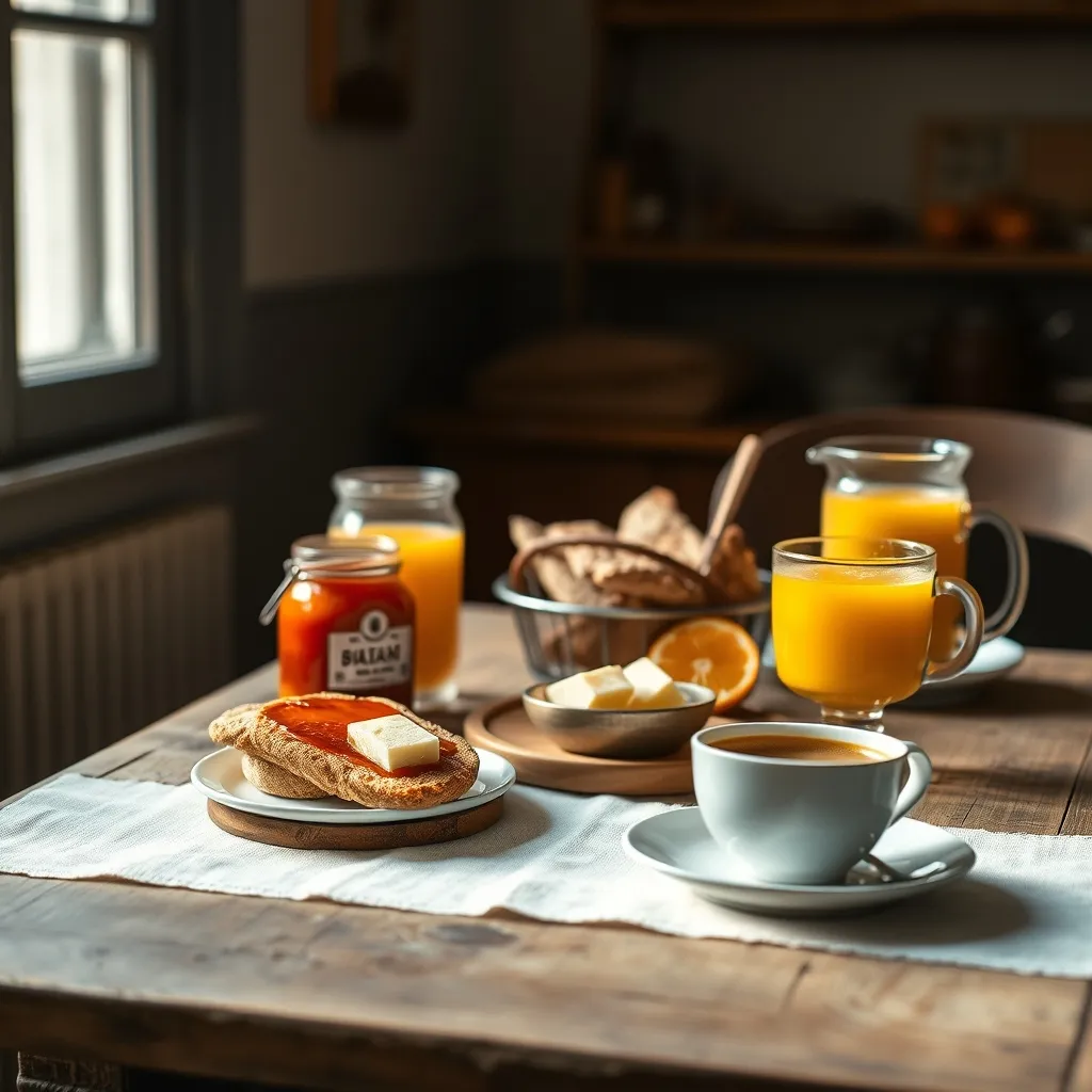 Petit-déjeuner normand fait maison, inclus dans le tarif de toute chambre d'hôtes