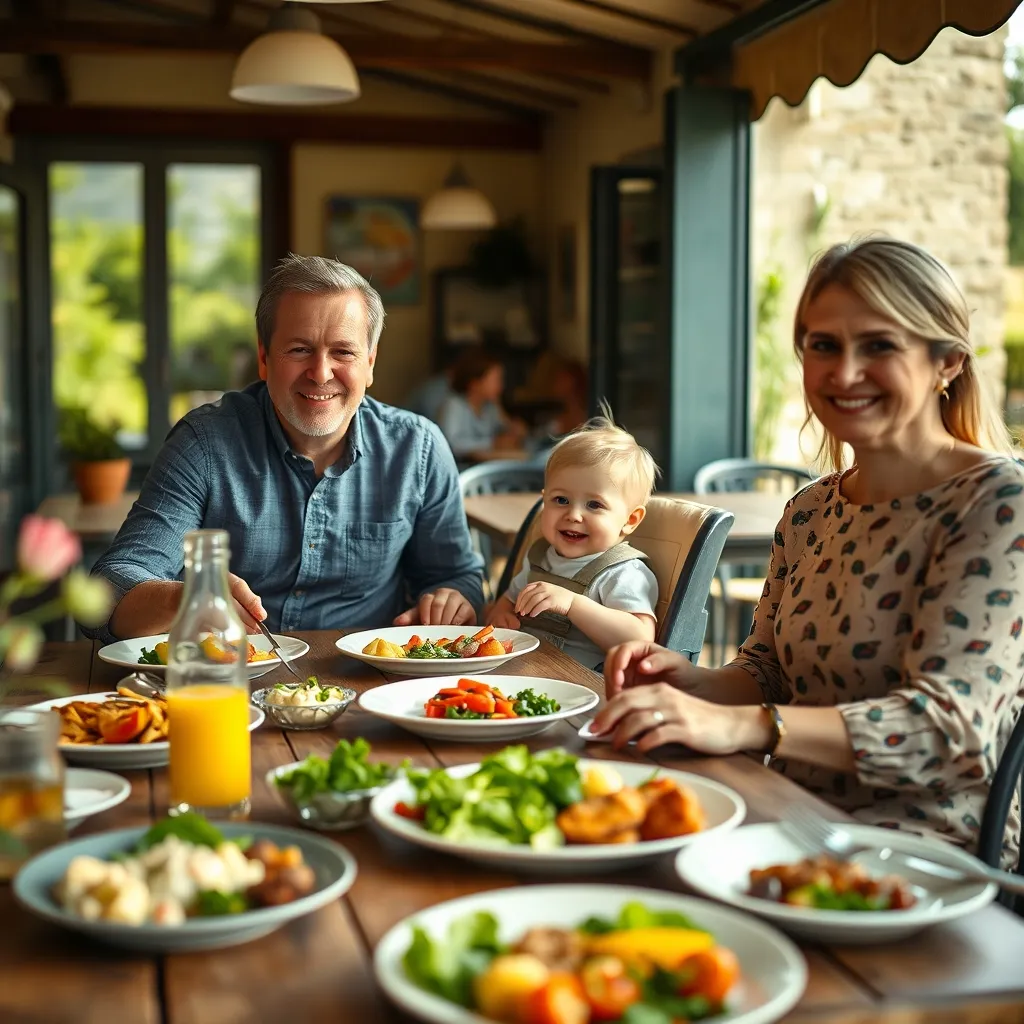 Restaurant partenaire Famille Plus avec équipements adaptés aux jeunes enfants