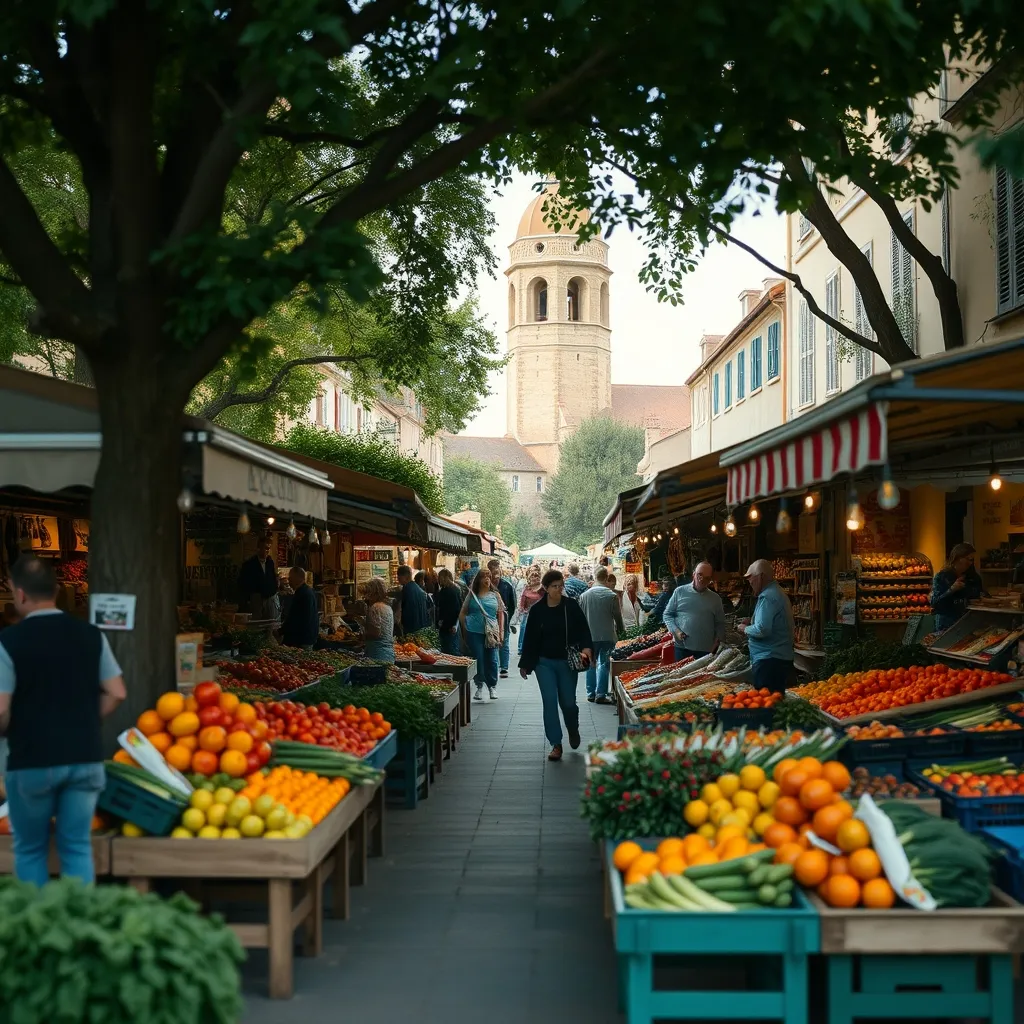 Marché de producteurs locaux, alternative idéale au panier livré en gîte