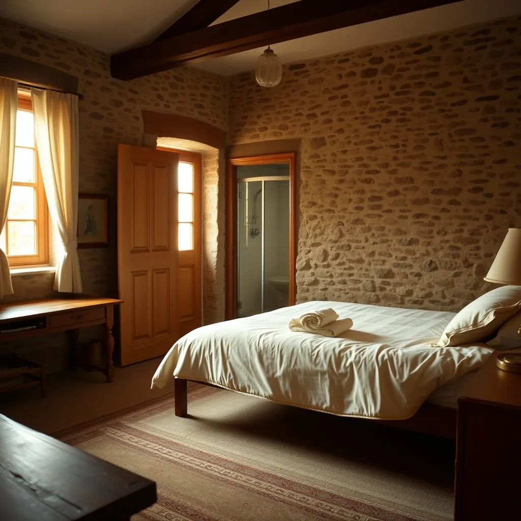 Chambre de plain-pied avec douche accessible, idéale pour les grands-parents