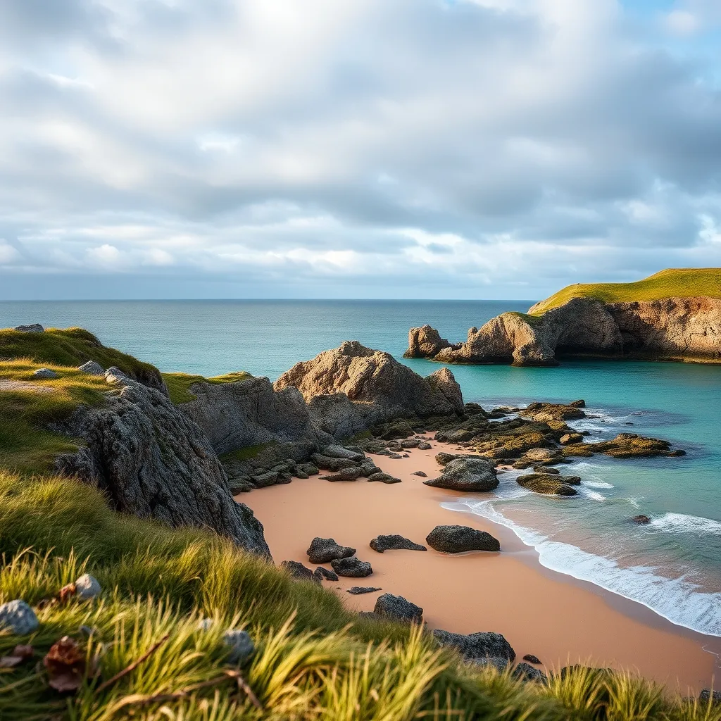 Les plages sauvages de la côte d'Émeraude sont accessibles en quelques minutes depuis la Bréarde
