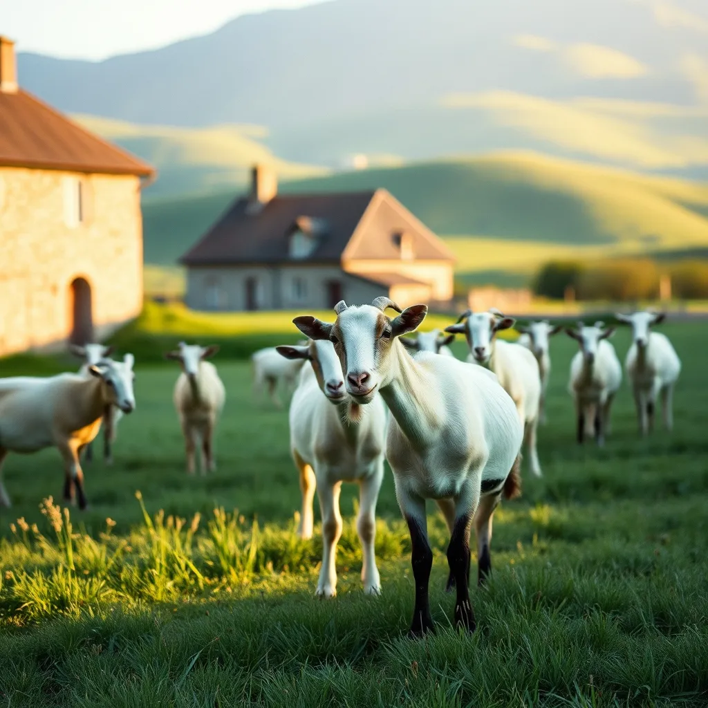 Les chèvres de l'exploitation produisent le lait des fromages fermiers vendus sur place