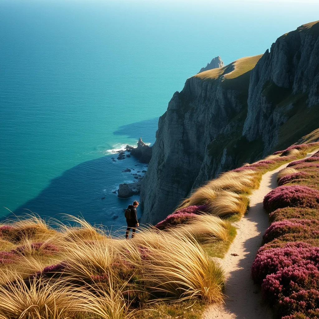 Les falaises sauvages de La Hague, un des paysages les plus saisissants du Cotentin