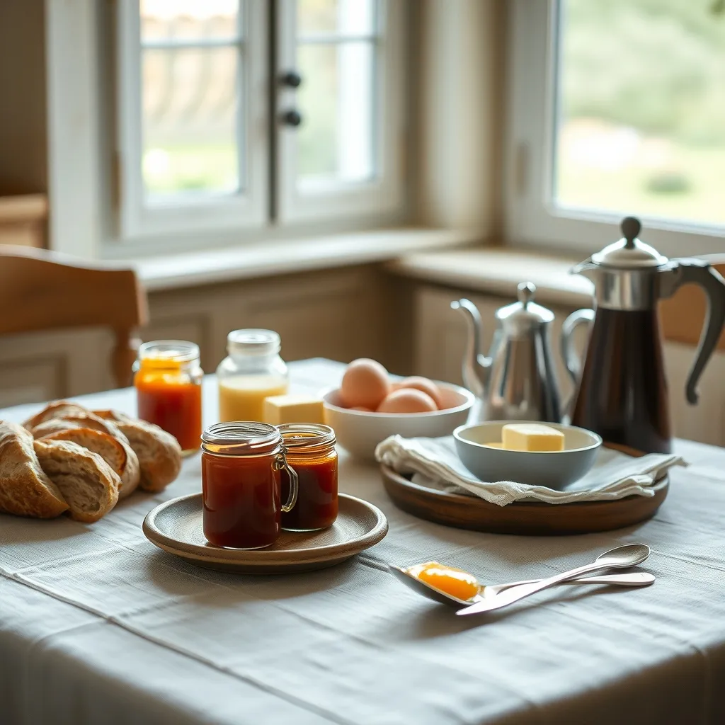 Le petit-déjeuner normand en chambre d'hôtes : produits locaux et fait maison
