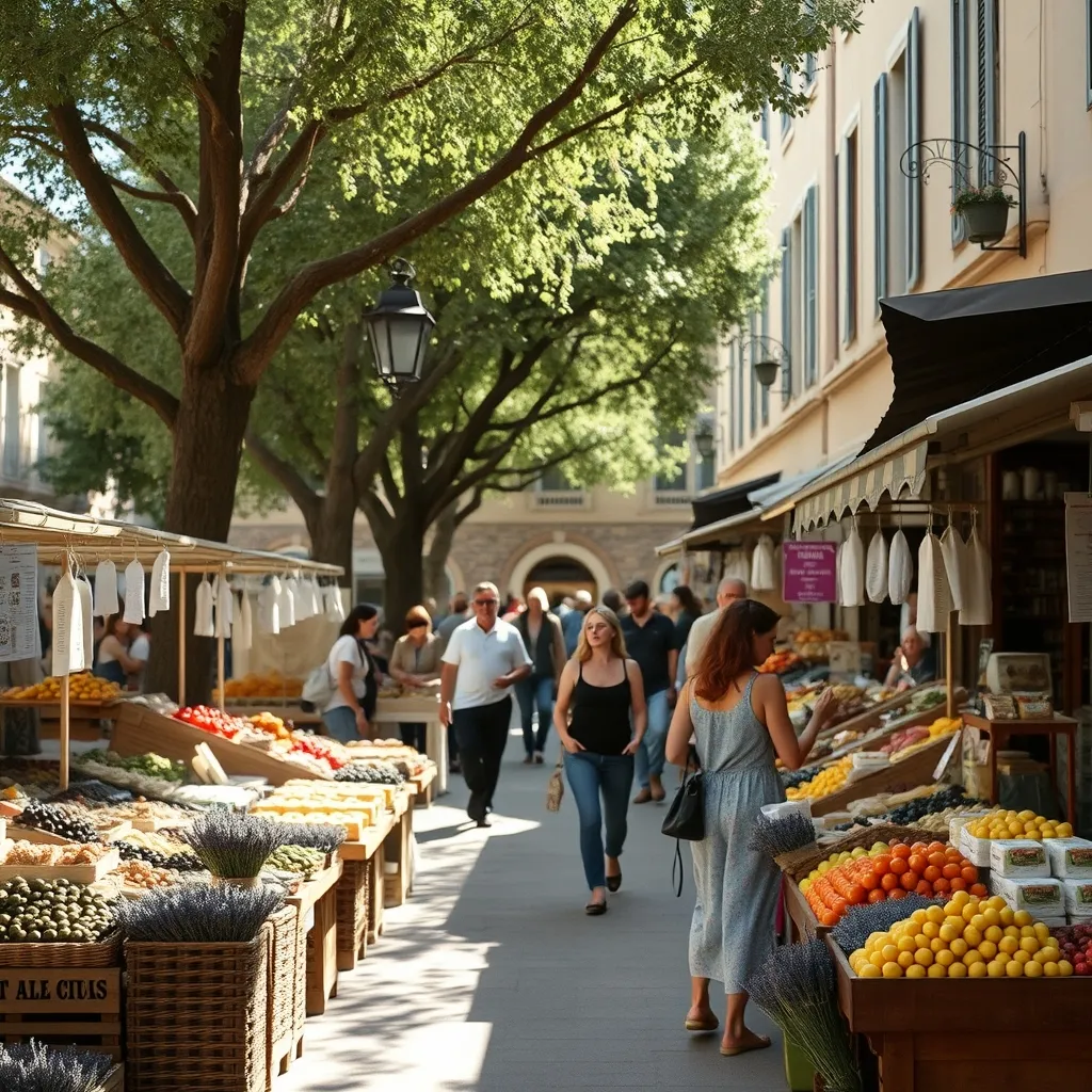 Le marché provençal du jeudi à Nyons, rendez-vous incontournable des amateurs de produits locaux