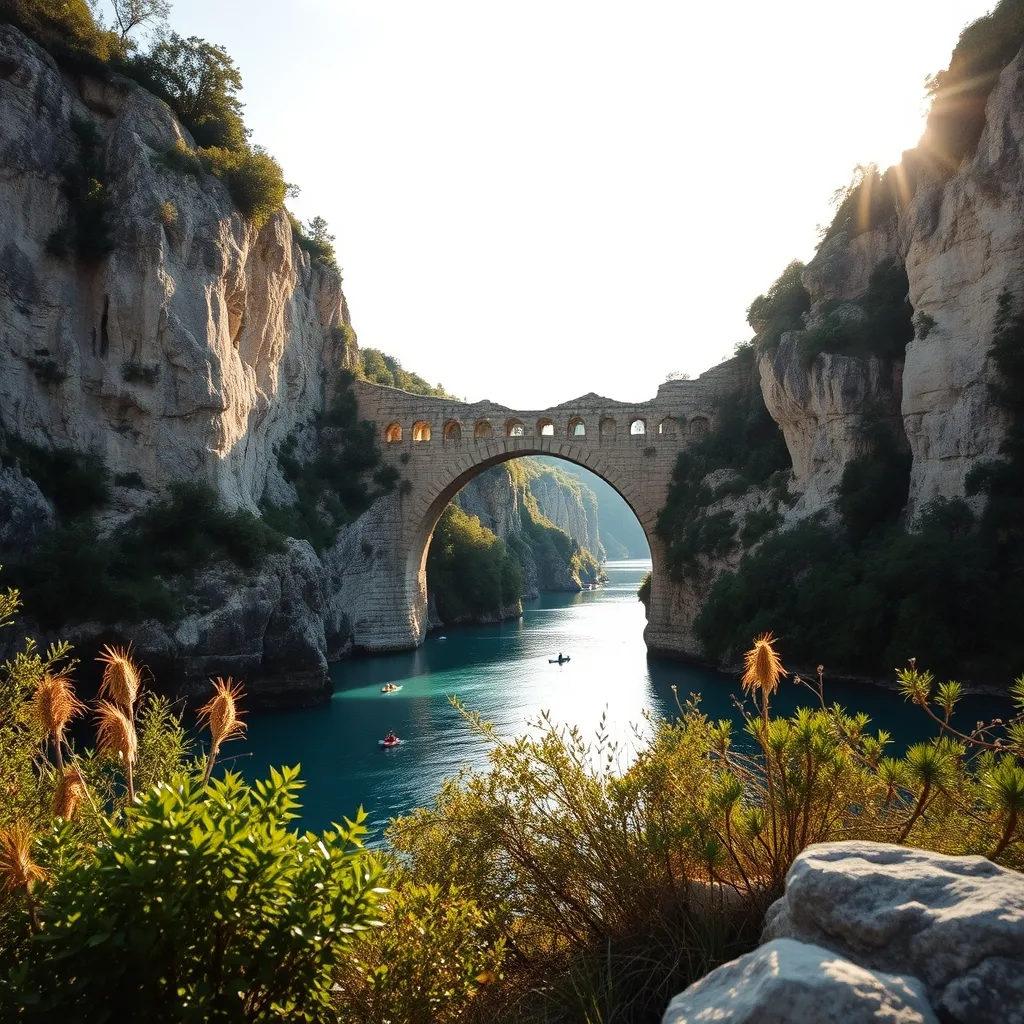 Le Pont d'Arc, arche naturelle emblématique des Gorges de l'Ardèche