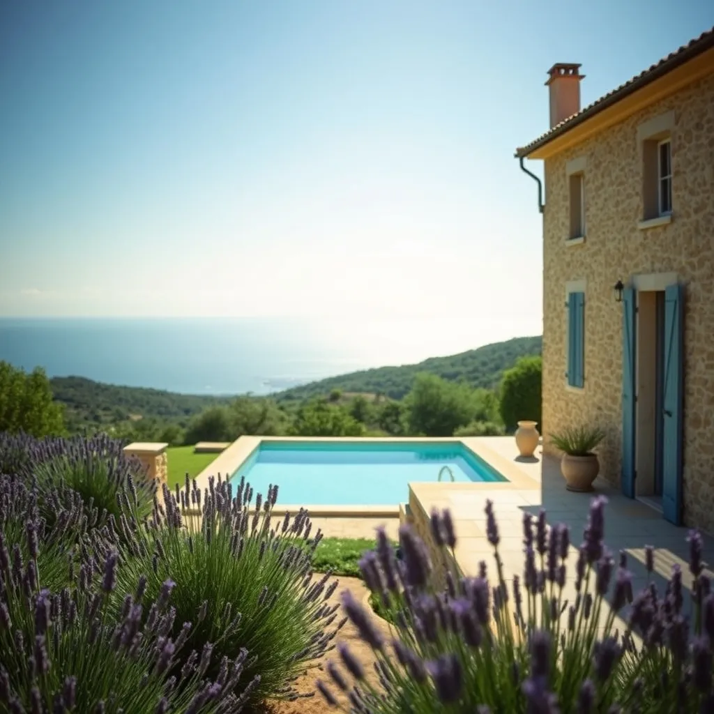 Une villa avec piscine en arrière-pays méditerranéen, alternative économique au front de mer