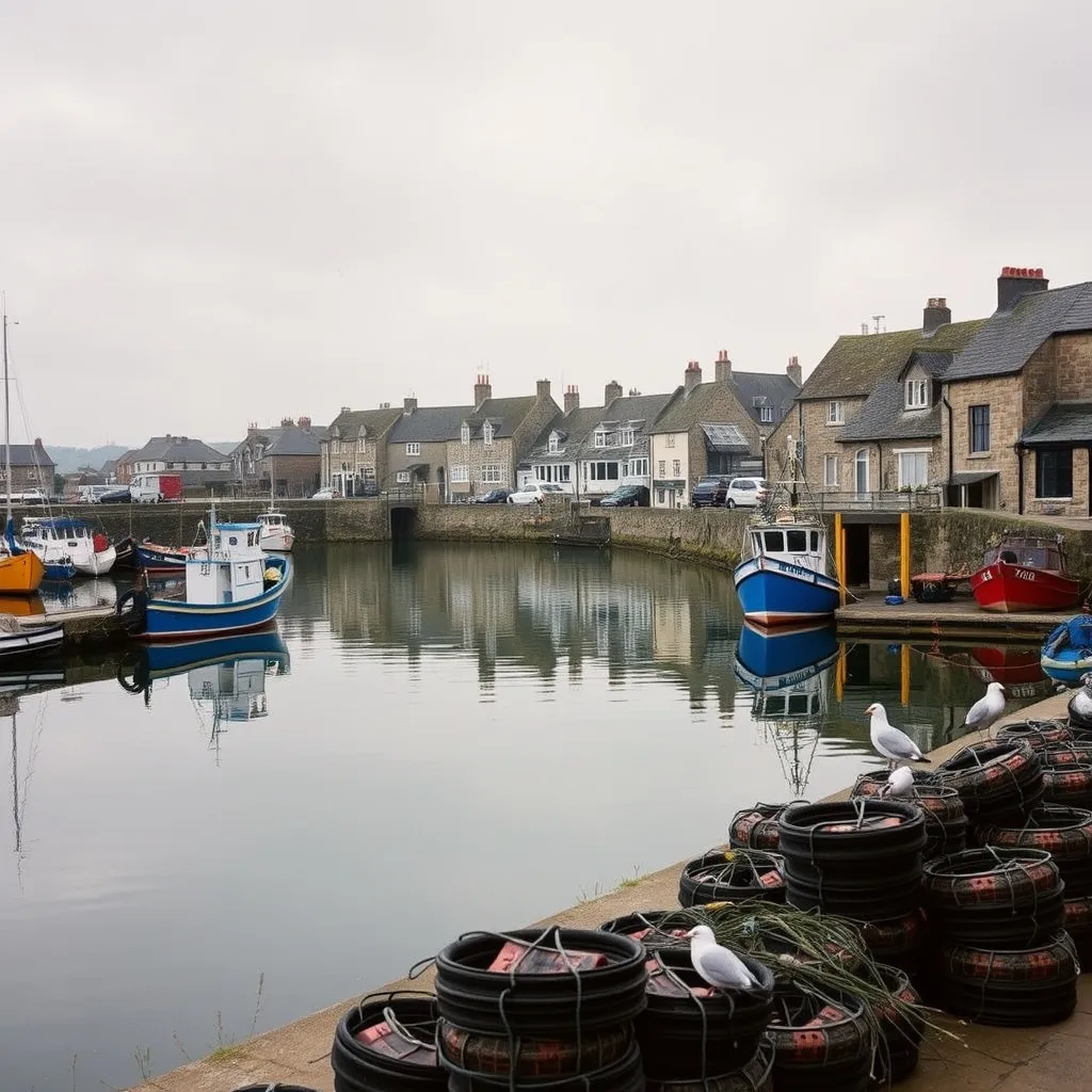 Le port de Barfleur dans le Cotentin, l'un des plus beaux villages côtiers de Normandie