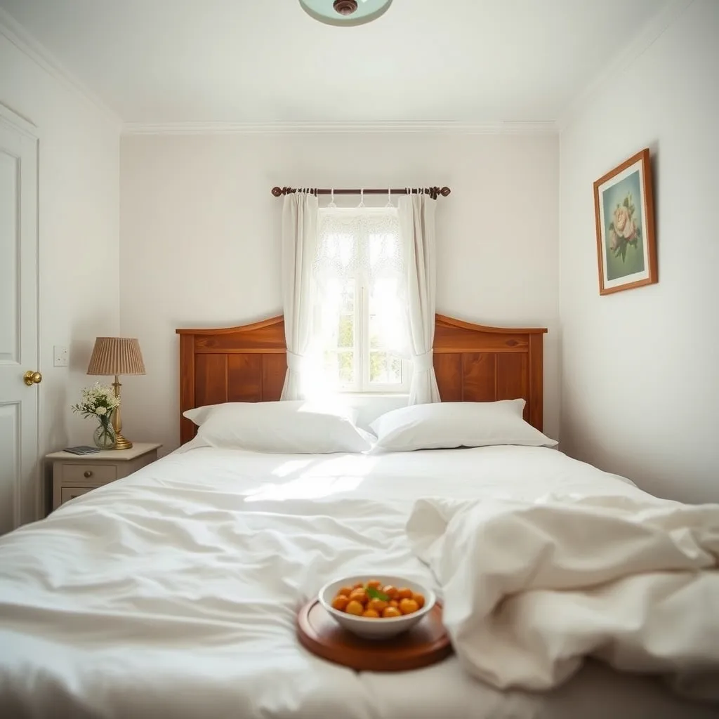 Chambre soignée avec literie haut de gamme dans un hébergement du Crotoy