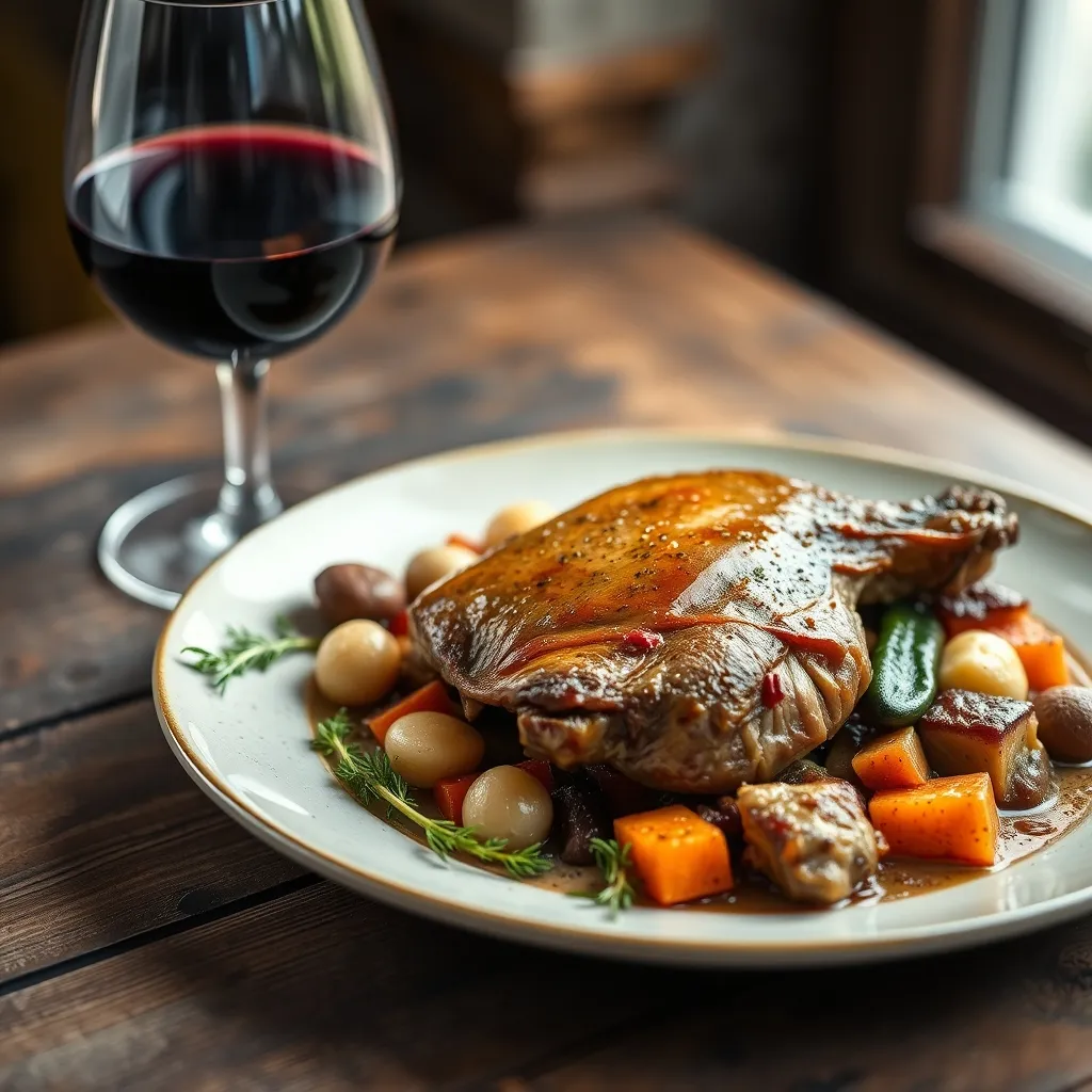 Magret de canard et légumes de saison, un classique des tables d'hôtes du Sud-Ouest bordelais
