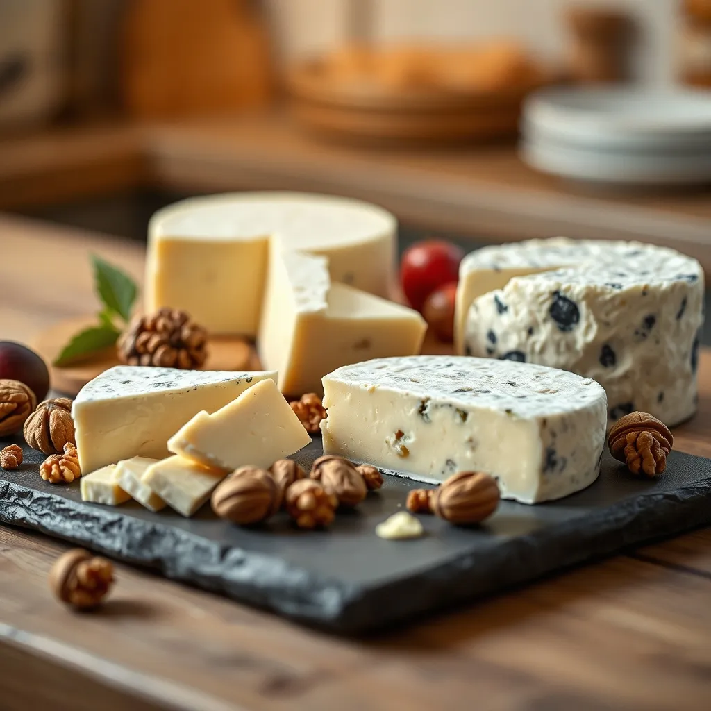 Plateau de fromages savoyards AOP servi en table d'hôtes