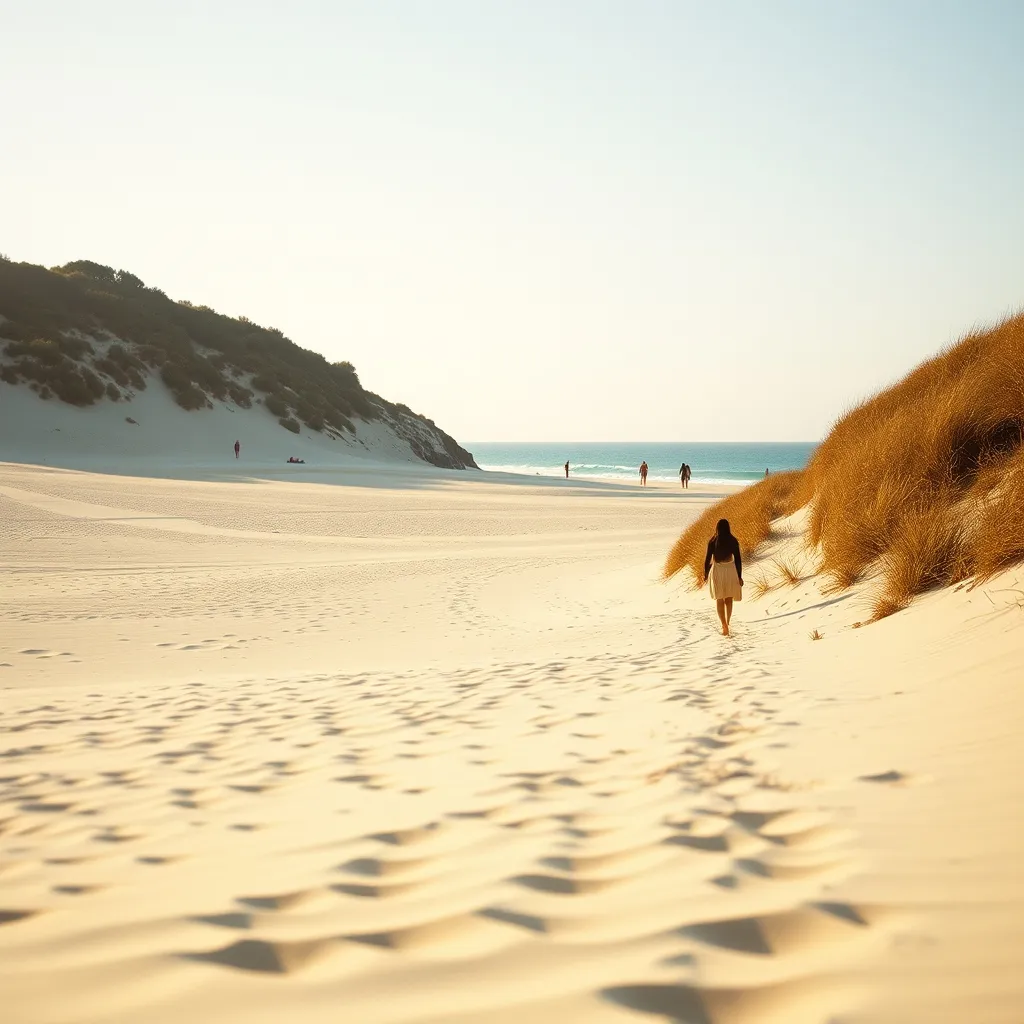 La plage nord de Saint-Cyprien, bordée par la réserve naturelle du Mas Larrieu