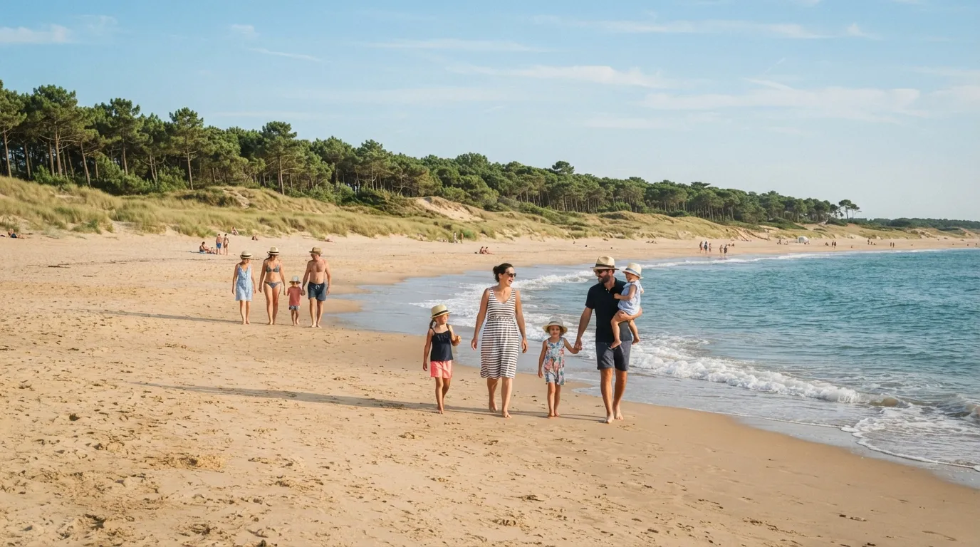 Le littoral de Saint-Jean-de-Monts entre plage de sable et forêt de pins