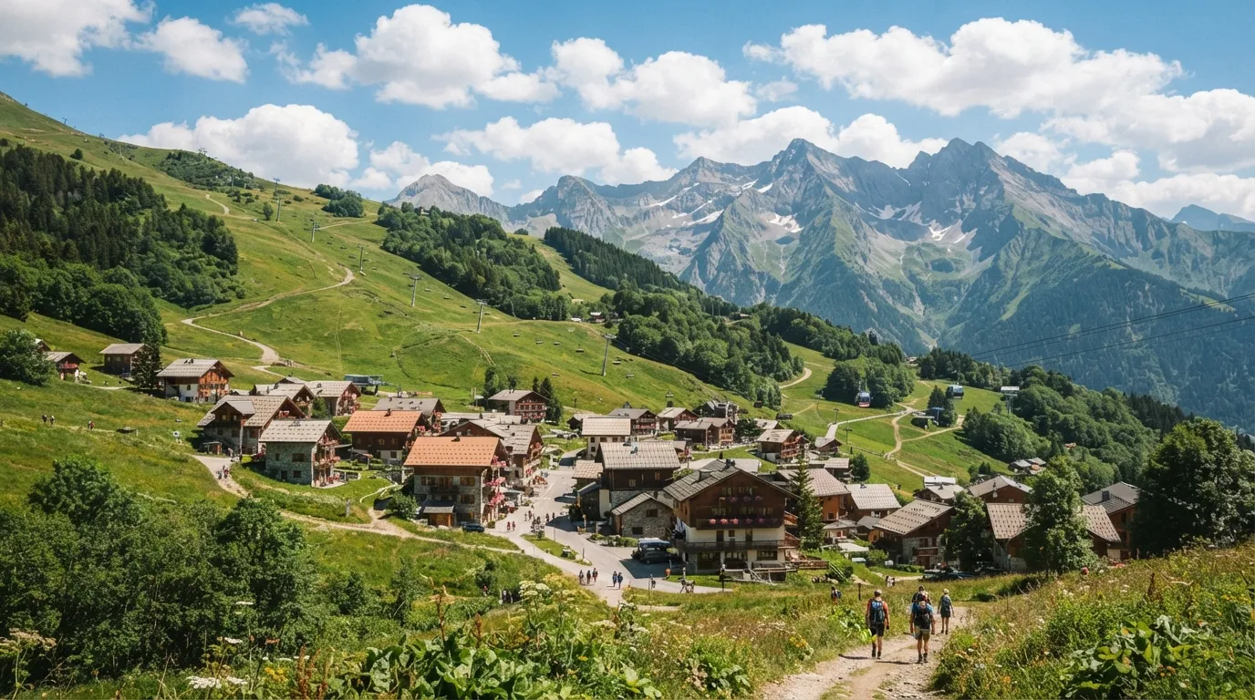 Vue de la station du Collet d'Allevard en été, au cœur du massif de Belledonne